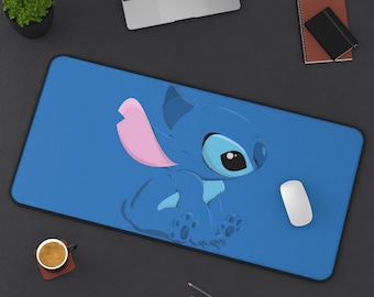 Tappetino da scrivania per gaming ispirato a Lilo e Stitch, tappetino per mouse esteso per PC gamer, grande tappetino da scrivania per l'installazione di giochi