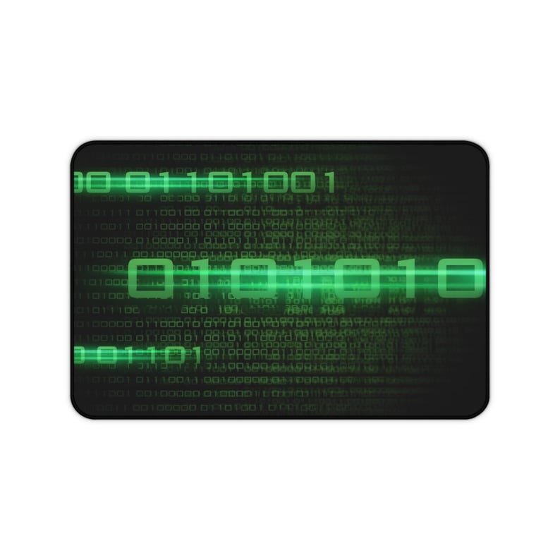 Green Binary Code Desk Mat image 6