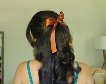 Rust Color Fall Hair Bow-Fall on My Mind Collection