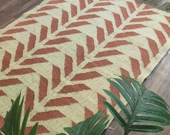 Tappeto Kilim fatto a mano, multicolore; tappeto di iuta, tappeto di lana Kilim Dhurrie; tappeto tradizionale, personalizzato, 76x67 cm, 76x76 cm, 76x91 cm. Tappeto rosso per scale