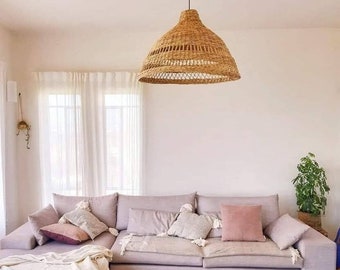 Big plaited  ceiling lampshade.