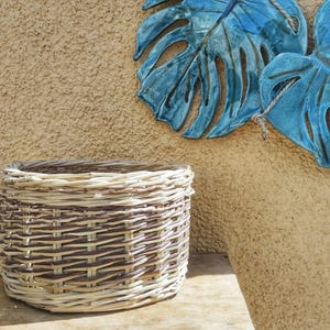 Decorative hand plaited basket