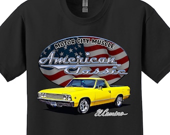 El Camino T-Shirt 1967  American Classic Truck USA Patriotic