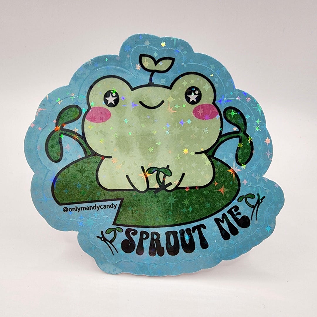 Sprout Pin Rave Sprout Me - EDM - Rave Vinyl Holographic Sticker - Etsy