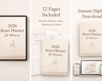2026 Reset Planner for Women | Goal Planning (Digital Download)