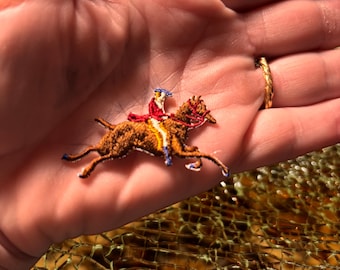Mini parche termoadhesivo/aplique de Paul Revere / Patriota / Hombre a caballo