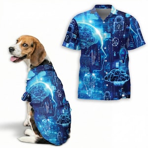 Information Technology Hawaiian Shirt for Dogs & Owners, Tech Pet Shirt, Matching Dog Outfit, IT Hawaiian Shirt, Tech Lover Gift