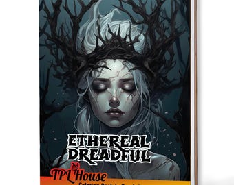 Gothic Coloring Book: Ethereal Dreadful, Wooden Cover (A5)