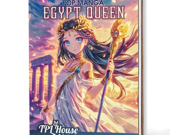 Livre de coloriage Pop Manga Reine d'Egypte – Art égyptien fait main A5