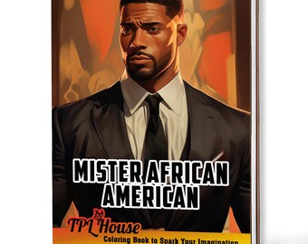 Mister African American Coloring Book: Handmade Wooden Cover or Paper Cover, Spiral Bound