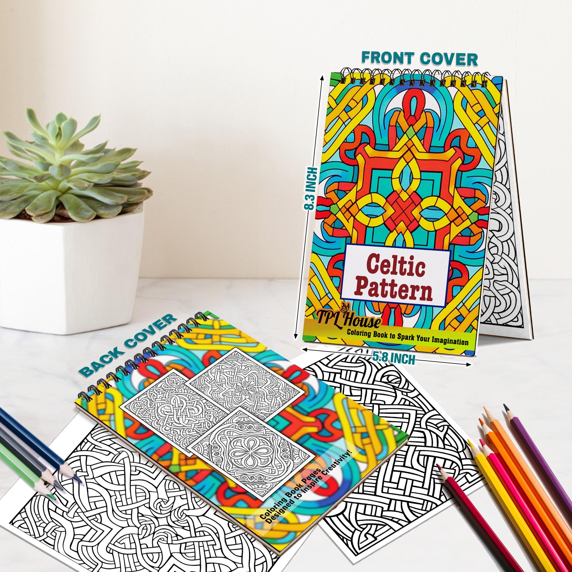 Celtic Pattern Coloring Book: Handmade Wooden Cover, Spiral Bound A5 - Etsy
