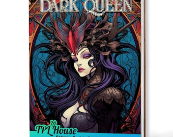 May include: A spiral-bound coloring book titled "DARK QUEEN" features a fantasy illustration of a woman with purple hair and a decorative headpiece. The cover also includes the text "Coloring Book to Spark Your Imagination."