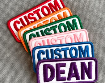 Custom Embroidered Name Patch: Iron-on or Sew-on, Personalized Uniforms ...