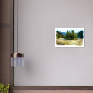 Poster artistico delle cascate di Sunwapta, Montagne Rocciose canadesi