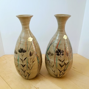 インテリア小物 vintage Kyoto Ceramic Flower Vase 流し釉 花瓶
