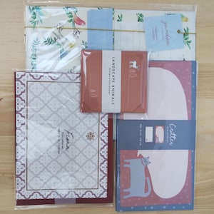 Japanese Letter Set Bundle – Washi Paper with Envelopes – Made in Japan – Great for Journaling and Pen Pals