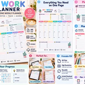 Agenda di lavoro stampabile / Piano di produttività settimanale