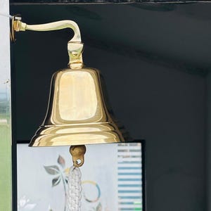 Personalisierte Messingglocke - Gravierte Messingglocke mit Ihrer benutzerdefinierten Nachricht! Ideal für Geburtstage, Hochzeiten, Jubiläen, Wohnkultur, Boote, Geschenk