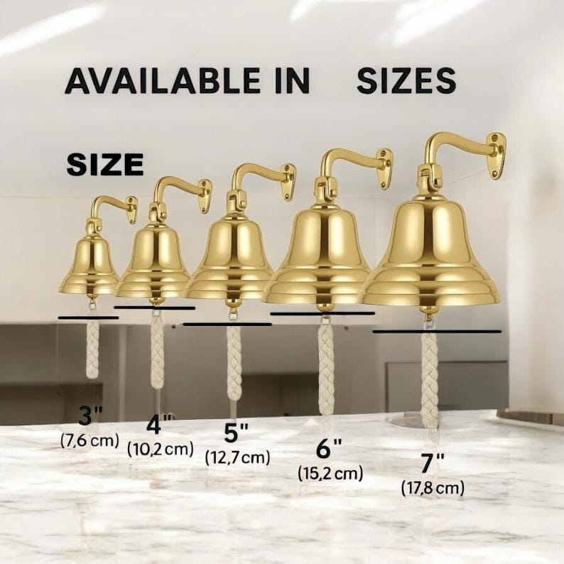Personalized Engraved Brass Bell - Custom Handmade Bell for - Engraved ...