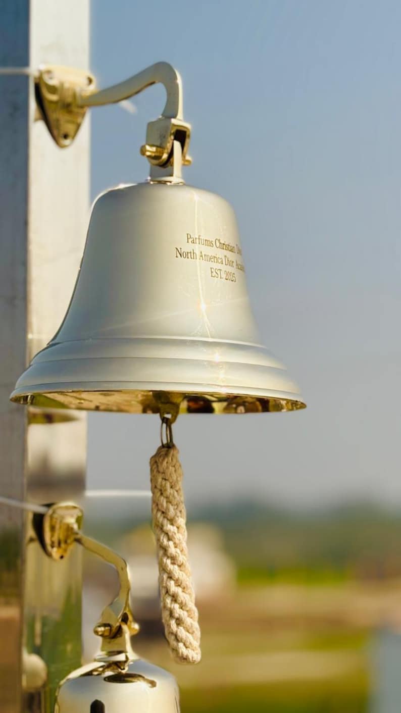 Personalized Engraved Brass Bell - Custom Handmade Bell for - Engraved ...