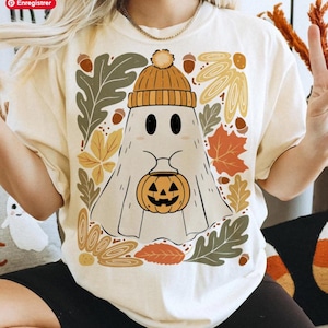 Fall Ghost PNG , Cute Halloween Ghost Sublimation,halloween png,spooky png,horror png,scary png,haunted house png,ghost png,pumpkin png