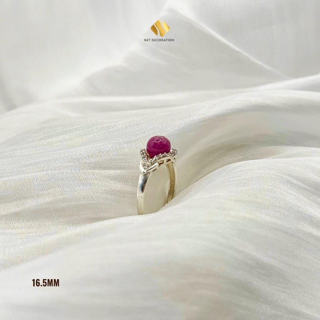 Sterling Silver Ruby Ring • Natural Pink Ruby Gemstone • Handmade ...