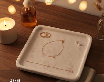 White Square Marble Tray DP-25