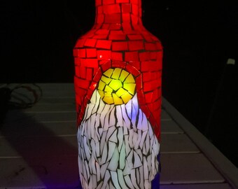 Lighted Gnome Wine Bottle
