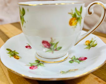 Vintage Queen Anne Bone China Tea Cup & Saucer