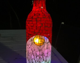 Lighted Gnome Wine Bottle