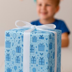 Gift Wrap Papers, Boys Birthday Party Wrapping Paper - Kids Gift Wrap, Celebration Supplies, Party Decor, Wrapping Sheets, Birthday Crafting