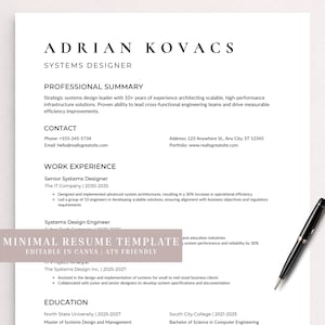 Sjabloon IT-cv, ATS-vriendelijk, technische sollicitatiebrief, sollicitatiegesprek voorbereiding (canva bewerkbaar, digitale download)