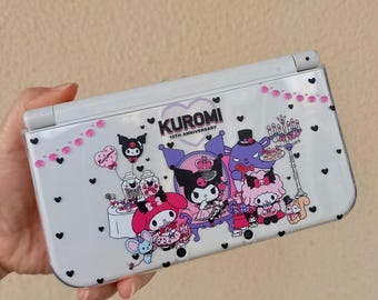 DIY Kuromi New 3DS NDS Ręcznie robione etui ochronne na cały model, twarda obudowa dla fanów gier Nintendo New 3DS XL