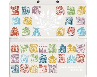 DIY Monster Hunter 3ds nds case full model series, 3ds 2ds nds replacement shells, cartoon anime handmade protective case for new gifts