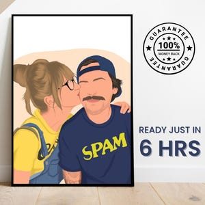 Faceless Portrait Custom Illustration, Personalised Portrait from Photo, Couple Portrait, Digital Drawing, Boyfriend Gift, Girlfriend Gift