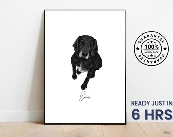 Retrato en acuarela pintado a mano a partir de una foto: Arte personalizado para aniversario de bodas