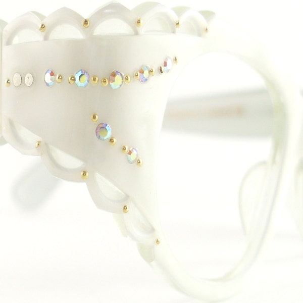 Vintage Cat Eye lunettes lunettes lunettes de soleil cadre France Pearl Eyewear
