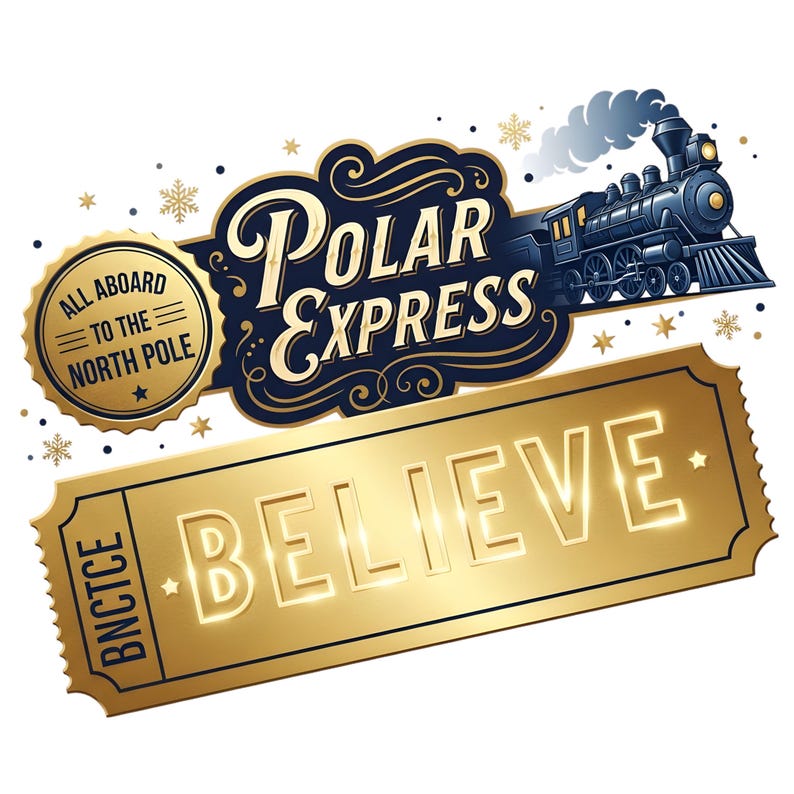 Polar Express Believe Ticket PNG Clipart (digital Download) - Etsy
