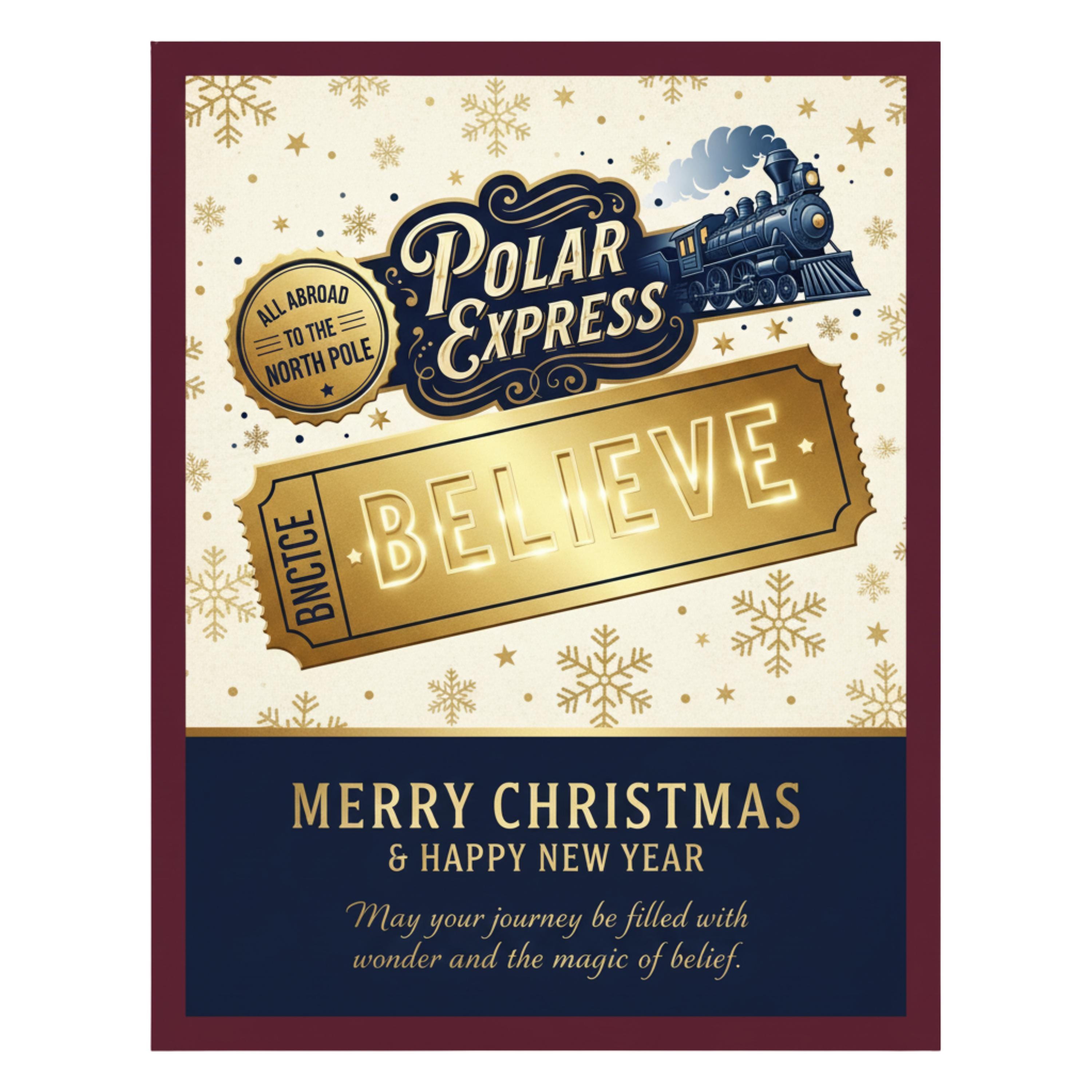Polar Express Believe Ticket PNG Clipart (digital Download) - Etsy