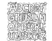 Alphabet Coloring Pages A-Z: ABC Printable Activity (Instant Download)