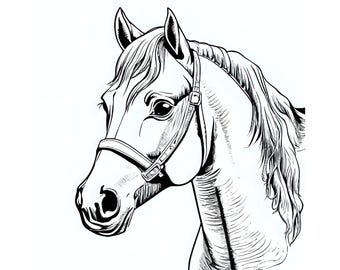 Horse Coloring Pages for Kids – good for kid Fun Brand Activity Book (PDF)