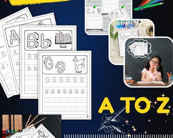 A-Z Alphabet Tracing & Coloring Book: Preschool Printable (PDF Download)