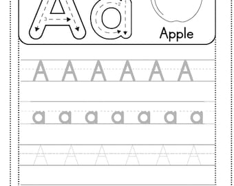 Alphabet Tracing Worksheets for kids: ABC Letters with Shapes (PDF Printable)