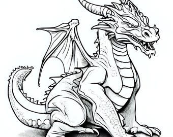 Dragon Coloring Pages: Fantasy Art for Kids & Adults (PDF Download)