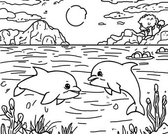 Nature, sea trees Coloring Book for kids: Forest, Sea Adventure Activity (PDF)