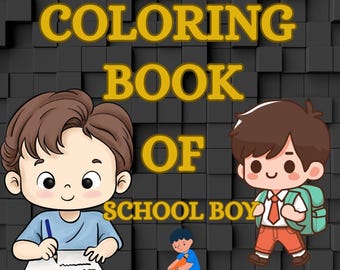 School Boy Coloring Book: Kids Activity Pages (Printable PDF Download)