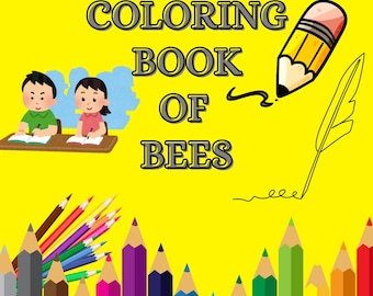 Cute Bee Coloring Book for kids bautiful| Fun Kids & Adults Sketches (PDF)