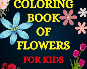 Printable Flowers Coloring Book: Stress Relief for Adults & Kids (PDF Download)