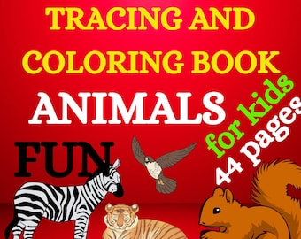 Zoo Animals Tracing Worksheet Bundle: Preschool Handwriting Practice good for kids (Digital Download)