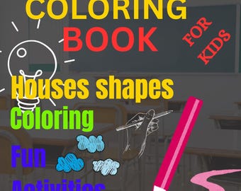 House Coloring Book for Kids: Fun Home Designs (Printable PDF Digital Download)
